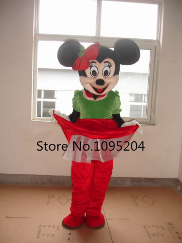 Minnie Mouse Kerst Mascotte Kostuum